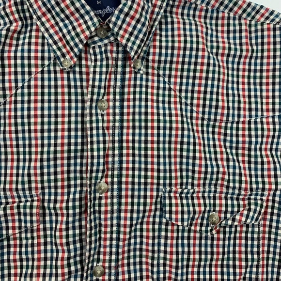 Wrangler Western Shirts M/L Plaid Longsleeve - Picture 3 of 5